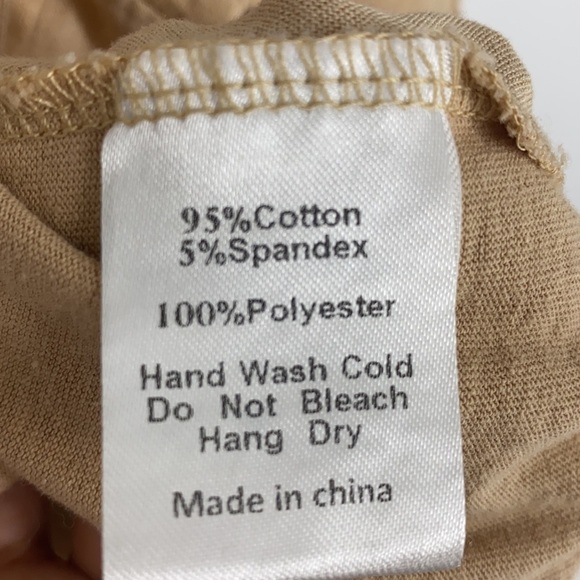 Mod Ref Women's Tan Side Slit Tunic Assymetrical/Open Back size Small - Picture 6 of 8